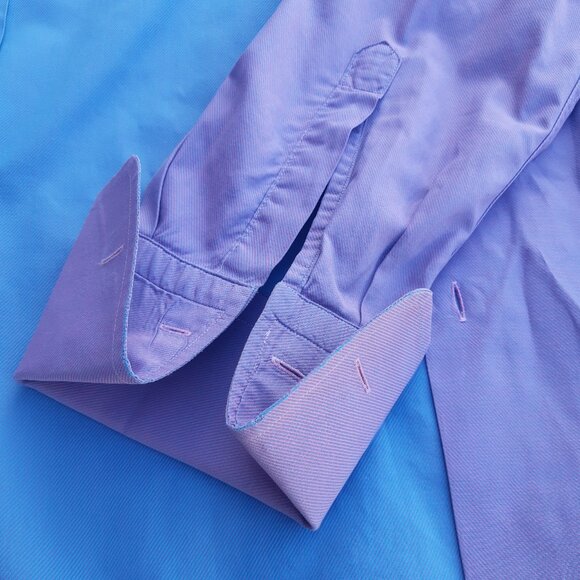 DOLCE & GABBANA SZ 16 French Cuff Men's Button Up Mauve Dress Shirt - Picture 4 of 16